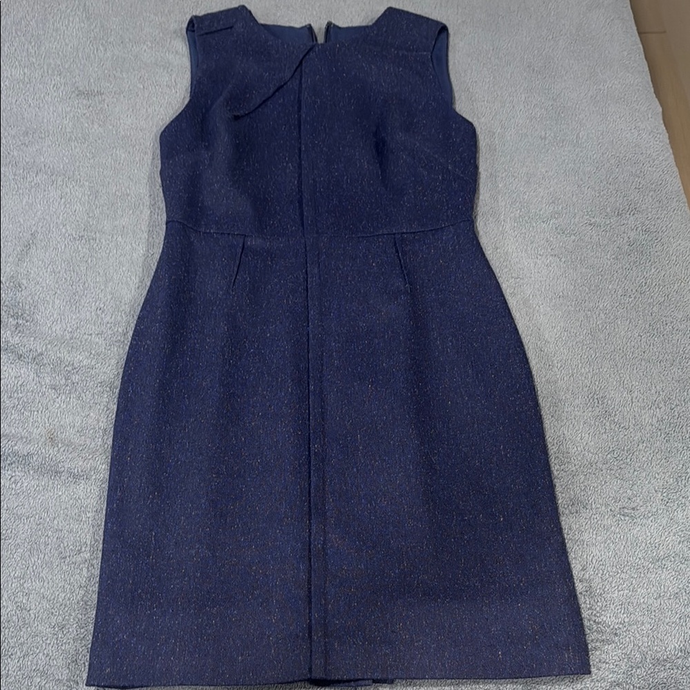 Elegant Navy Blue Sleeveless Dress Banana Republic